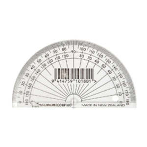 Taurus Protractor 10cm Clear 180°