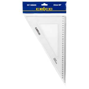 Protractors Set Squares T Squares: Celco Set Squares 32cm 60 Degree Clear