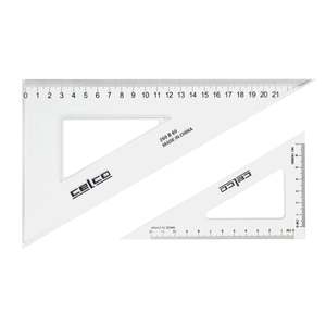 Protractors Set Squares T Squares: Celco 60 Degree Set Squares 21cm Clear