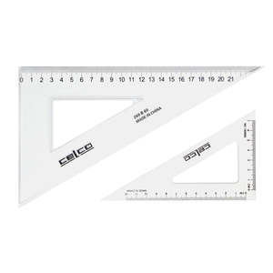 Protractors Set Squares T Squares: Celco 60 Degree Set Squares 14cm Clear