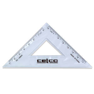 Protractors Set Squares T Squares: Celco 45 Degree Set Squares 14cm Clear