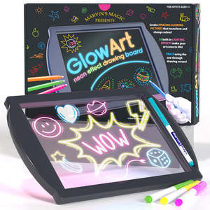Marvin’s Magic Glow Art Light Up Board with 4 Neon Markers