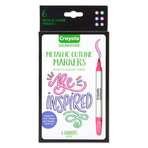 Creative Gift Ideas: Crayola Signature Metallic Outline Paint Markers 6 Pack