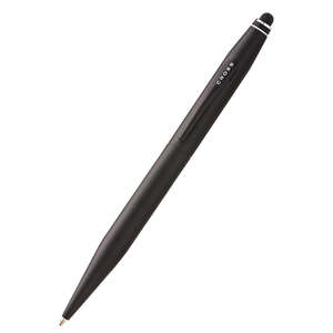 Ballpoint Pens: Cross Ballpoint Pen + Stylus Satin Black Tech 2 Medium Black Ink