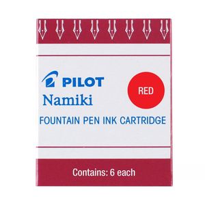 Refills Inks: Pilot Fountain Pen Ink Cartridge Red Pack of 6