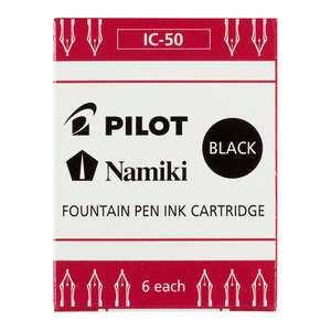 Pilot Fountain Pen Ink Cartridge Black Pack of 6