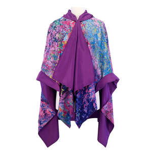 Galleria Reversible Rain Cape Magnetic Closure Symphony Free Size