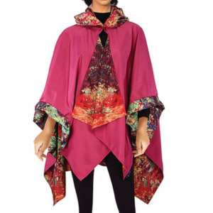 Galleria Reversible RainCape Magnetic Closure Monet Artist House Free Size