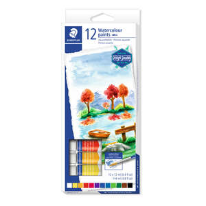 Watercolours: Staedtler Watercolour Paint Pack of 12 x 12ml Tubes