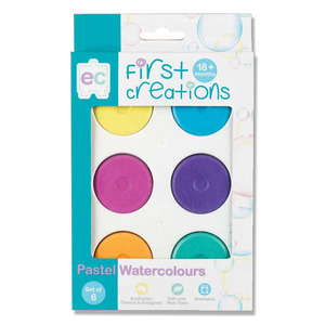 Watercolours: EC First Creations Bright Watercolours Set of 6 Disc