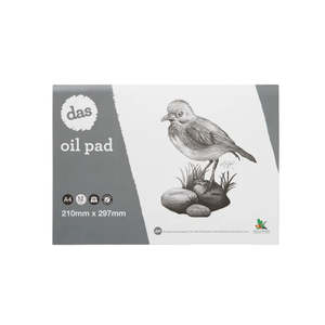 Bockingford Pad For Acrylic Painting A4 360gsm 12 Leaf: DAS Oil Pad Kakaruai 300gsm Woven Textured Paper 12 Sheets A4