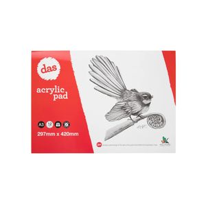 Das Acrylic Pad Piwakwaka 400gsm Woven Texture 12 Sheets A3