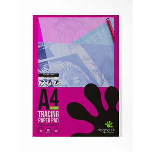 Bockingford Pad For Acrylic Painting A4 360gsm 12 Leaf: ArtGecko Pro Tracing Pad A4 50 Sheets 90gsm Light Surface Paper