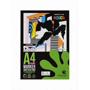 Bockingford Pad For Acrylic Painting A4 360gsm 12 Leaf: Artgecko Pro Marker Sketchpad A4 30 Sheets 250gsm White Paper