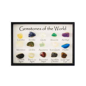 Crystals For Home Office: Natural Crystals Gemstone Rectangular Set of 15 Specimen Crystals