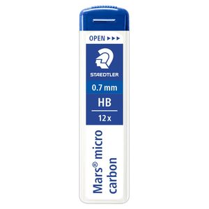 Staedtler Mechanical Pencil Leads Refill 250 07-HB Mars Micro Tube of 12 0.7mm HB