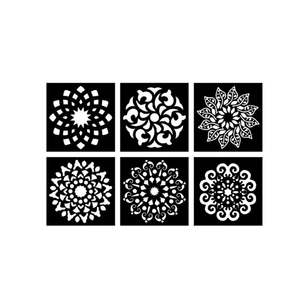 Craft Accessories: Anthony Peters Washable Mandala Stencils Set of 6 – Durable & Reusable Kids Art Templates