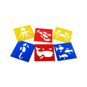 Anthony Peters Washable Sea Life Stencils Set of 6 – Durable & Reusable Kids Art Templates