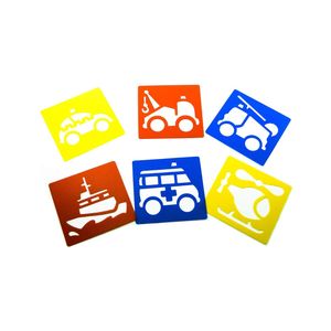 Craft Accessories: Anthony Peters Emergency Services Stencils Set of 6 – Washable & Reusable Educational Craft Set