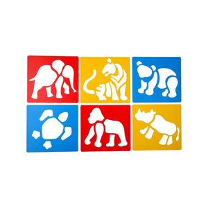 Craft Accessories: Anthony Peters Washable Stencils Endangered Animals Set of 6 – Creative & Educational Craft Tool
