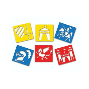 Anthony Peters Washable Stencils Medieval Set of 6 – Educational & Creative Craft Tool