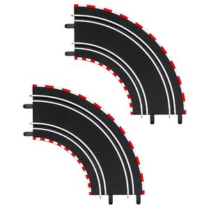 Carrera Slot Car Accessoties: Carrera GO!!! Track Curve 1/90° 2pk – 1:43 Slot Car Track Extension for Tight Turns