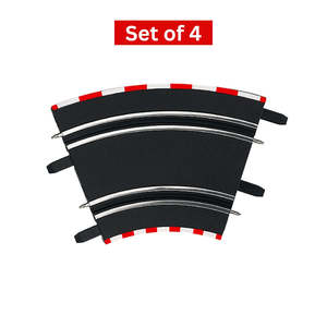Carrera Go!!! High Banked Curve 1/45° 4pk – Steep Slot Car Track Extension for 1:43 Scale