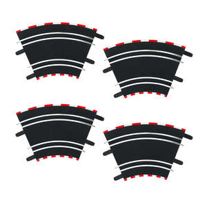 Carrera GO!!! Track Curve 1/45 Degrees 4pk – Slot Car Track Extension 1:43 Scale