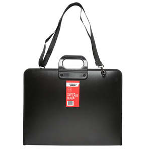 Document Wallets: Warwick Artworx Premium Zippered Artcase A3 Black | Durable A3 Art Portfolio