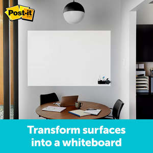 Whiteboards And Whiteboard Erasers: Post-it Whiteboard Dry Erase Self-Adhesive Surface 900 x 600mm