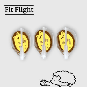 Darts: Fit Flight Standard Clear White Hedgehog