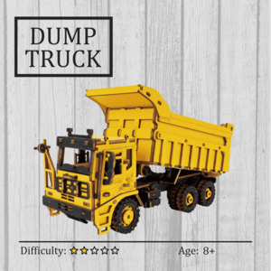 Dump Truck 3D Wooden Puzzle