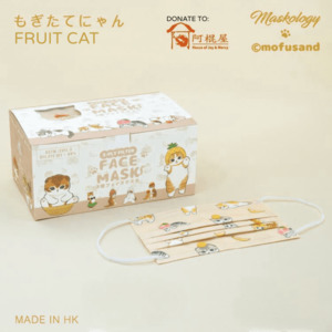 Maskology Masks: Maskology x Mofusand - Fruit Cat Masks