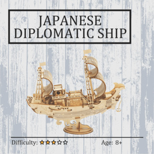 Japanese Diplomatic Ship 3D Wooden Puzzle