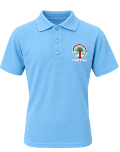 Te Pae School: Te Pae School - Light Blue - Short Sleeve Polo