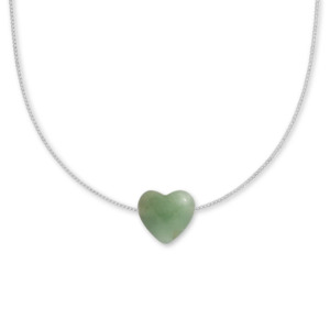 Palas Emporio  Aventurine Balance Heartstone Necklace