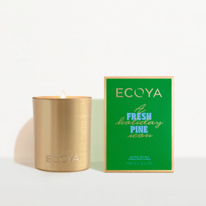 Ecoya Fresh Pine Goldie Candle Holiday Collection