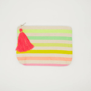 Stella + Gemma Small Pouch - Coloured Stripes