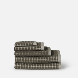 Citta Nero Cotton Hand Towel Ivy/Cream 50x70cm