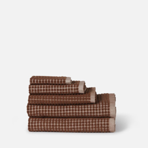 Citta: Citta Nero Cotton Hand Towel Paprika/Cream 50x70cm