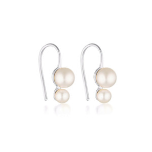 Linda Tahija Double Pearl Hook Earrings