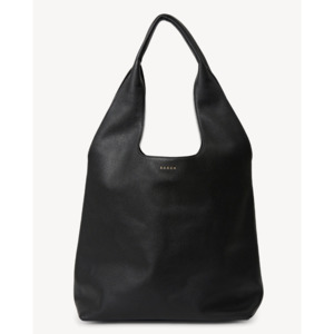 Saben: Saben Knox Shoulder Bag - Black Lightly Milled