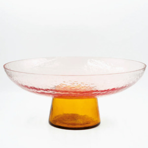 Bianca Lorenne Pedestal Bowl Rose/Amber - Large