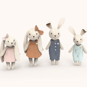 Toys Games: Speedy Monkey Rabbit Family of 4 Characters