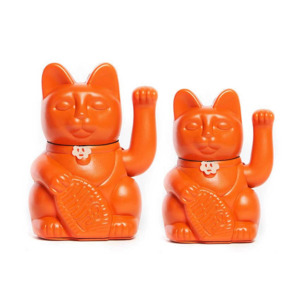 Living: Diminuto Cielo Luckycat Orange Decorative Tabletop Object