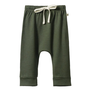 Nature Baby: Nature Baby Merino Drawstring Pants - Thyme