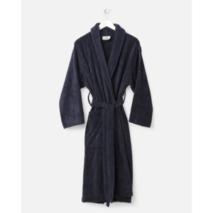 Her: Citta Velour Cotton Robe - Night