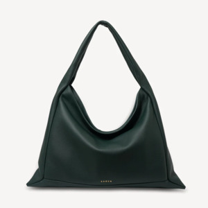 Saben: Saben Haze Shoulder Bag - Hunter Green Luxe