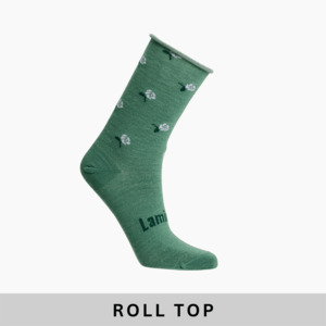 Her: Lamington Merino Wool Roll Top Crew Socks | WOMAN | Heather