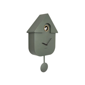 Kitchen: Karlsson Modern Cuckoo Clock - Jungle Green